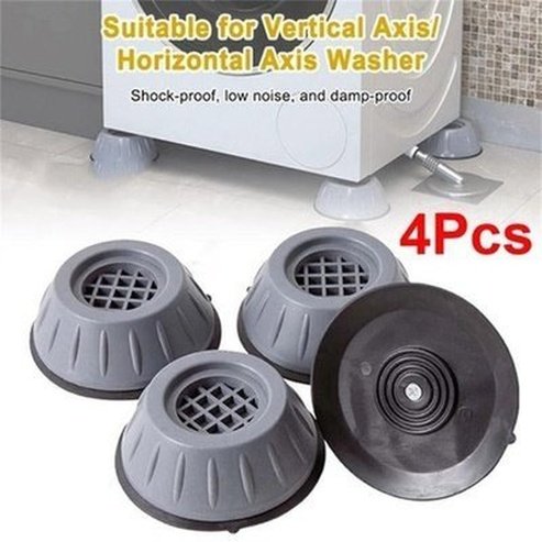 4Pcs Universal Anti-Vibration Feet Pads Washing Machine Rubber Mat Anti-Vibration Pad Dryer Refrigerator Base Fixed Non-Slip Pad: Furniture Floor Protectors.