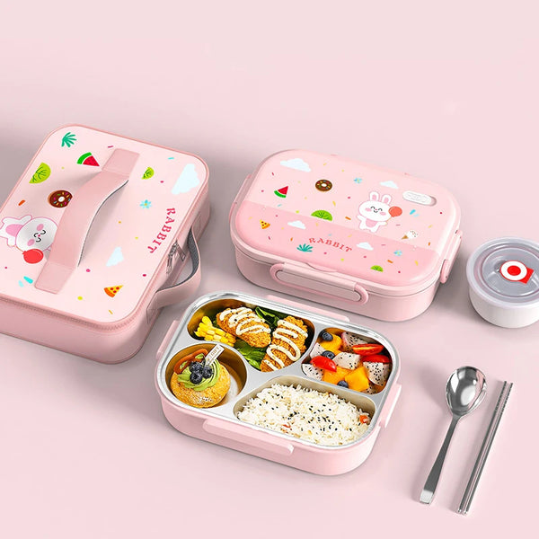 316 Stainless Steel Insulated Lunch Box for Children's