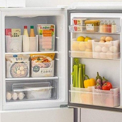 Stackable Clear Food Fridge Storage Box With Handle