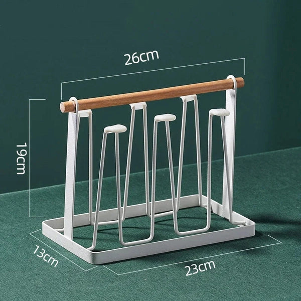 Bottle Cup Hanging Drying Rack Water Organizer Drinking Glass Containers with Ends Hooks