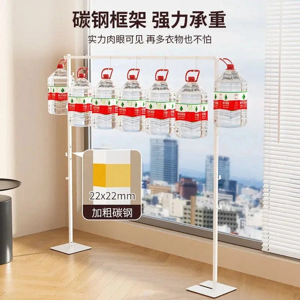 Balcony Clothes Drying Coat Rack, Bedroom Foldable Storage Coat Clothes Hanger