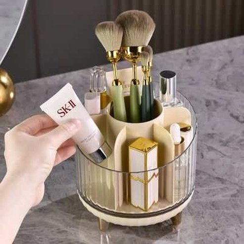 Rotating Makeup Brush Storage Tub