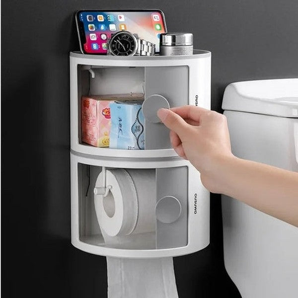 Elegant Wall-Mounted Waterproof Toilet Roll Holder Paper Dispenser