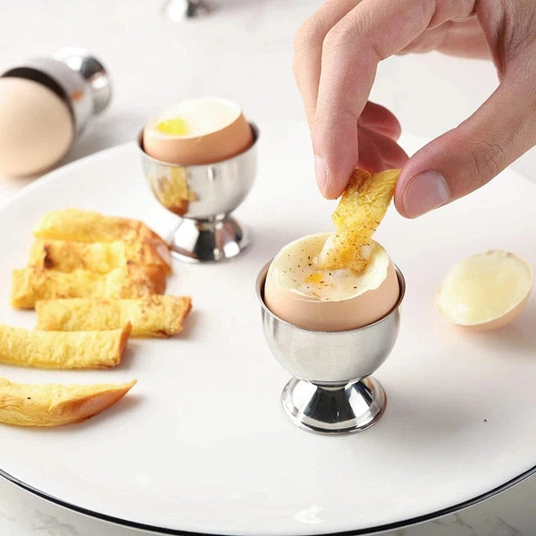 Egg Shell Opener, Stainless Steel Egg Cup Holder
