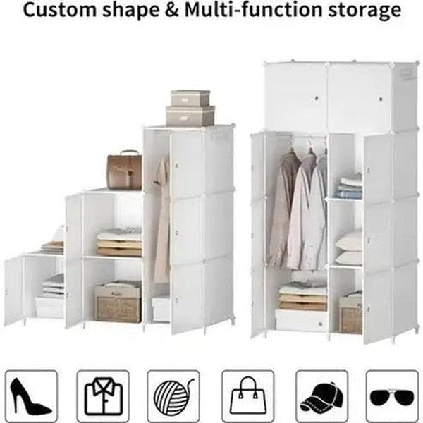 Open-Design Modular Cube System Portable Wardrobe