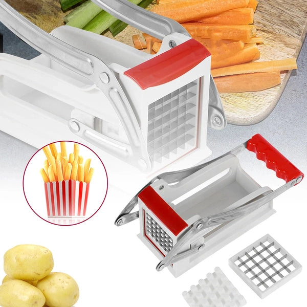 French Fry Cutter, Stainless Steel Potato Chipper