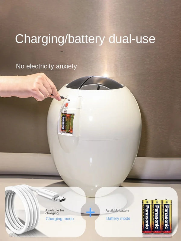 Light Luxury Covered Design Intelligent Induction Trash Can