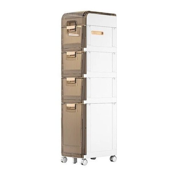 Multi-Layer Floor-to-Ceiling Storage Cabinet | Versatile Kitchen & Bathroom Organizer