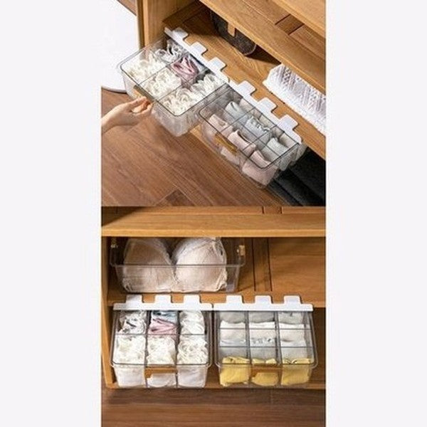 Wall Hanging Underwear Organizer Drawer Storage Box Bedroom Underwear Bra Socks Tie Clear Top Hanging Finishing Container. Type: Household Storage Drawers.