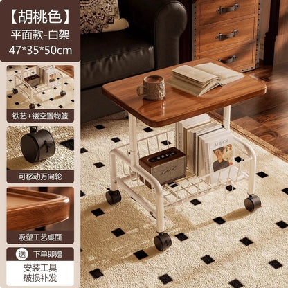 Movable Sofa Side Table – Living Room Coffee Table, Bedside Shelf