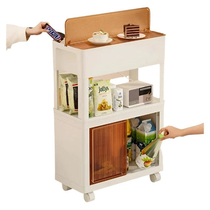 Tier Kitchen Basket Rolling Cart, Utility Cart on Wheels