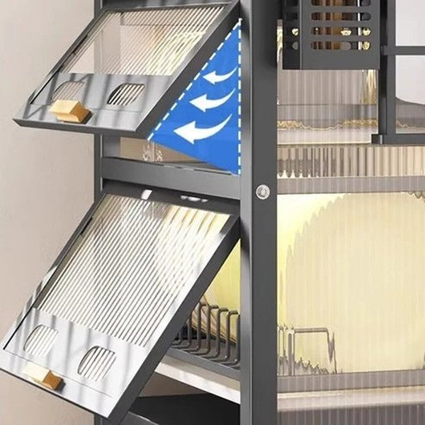 Space-Saving Modern Corner Showcase Sideboard