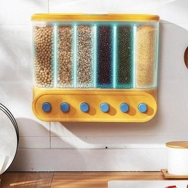 Moisture-proof sealed rice dispenser storage box. Food Grain Storage Box Sealed Rice Buckets Wall Mounted Storage Tank. Food Storage: Food Storage Containers.