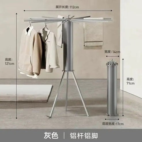 Standing Clothes Hanger | Foldable Wooden Drying Rack for Laundry
