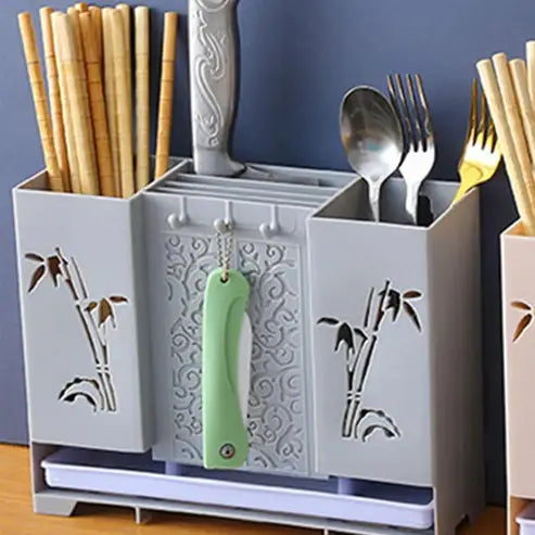 Kitchen Cutlery Organizer: Plastic Chopsticks Basket