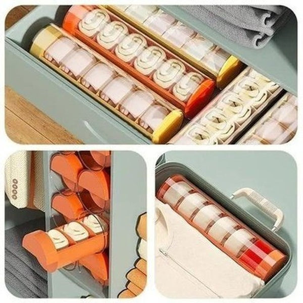 Drawer Underwear Cylinder Organizer Storage Bra and Wear Interior Plastic Drawer Organization Underwear Sock Socks Panties Storage Box. Household Storage Drawers.