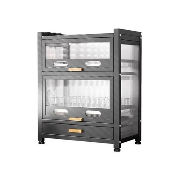 Space-Saving Modern Corner Showcase Sideboard