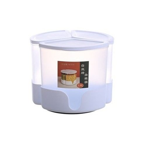 Rotating Cookie Stand Food Fruit Bean Grain Dog Cans Bucket Containers Lids Cereal Pasta Nut Home Container Dry Beans Grid Dispenser. Type: Food Storage Containers.