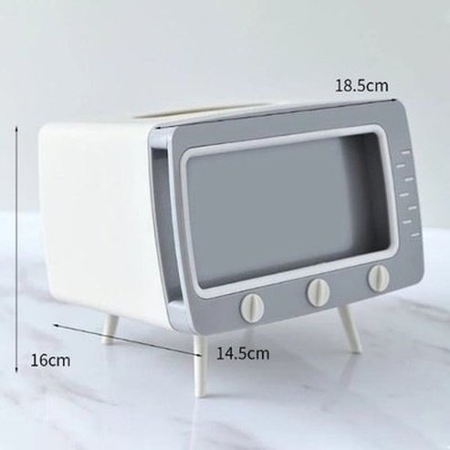 Original TV Tissue Box Paper Holder Dispenser Napkin Organizer Box with Mobile Phone Holder for Car Home Room. Bathroom Accessories. Type: Facial Tissue Holders
