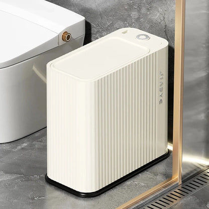Nordic Multi-functional Trash Can, Covered Slim Trash Can with One-Touch Lid for Bathroom