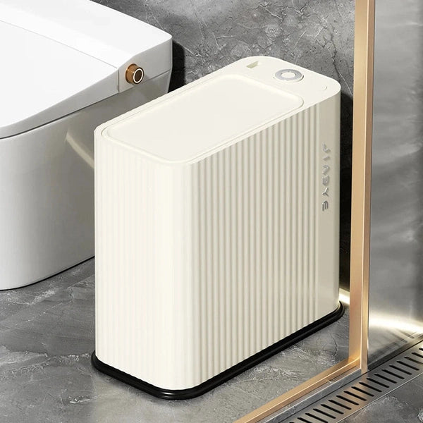Nordic Multi-functional Trash Can, Covered Slim Trash Can with One-Touch Lid for Bathroom