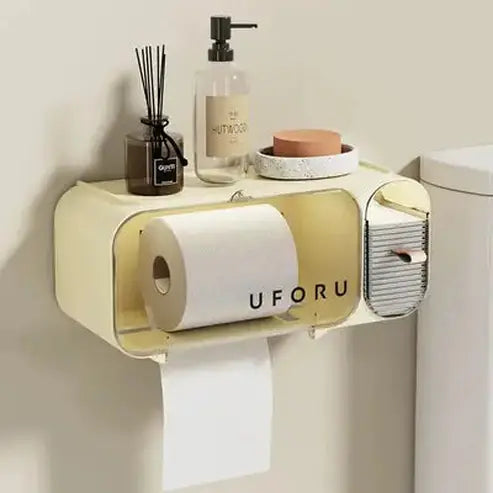 Versatile Waterproof Wall-Mounted Toilet Paper Holder