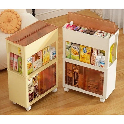 Tier Kitchen Basket Rolling Cart, Utility Cart on Wheels