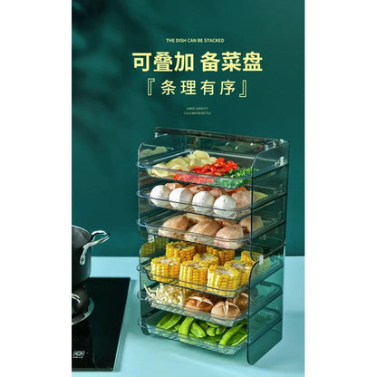 Kitchen Hot Pot Preparation Plate Special Dish Plate Large Capacity Storage Artifact