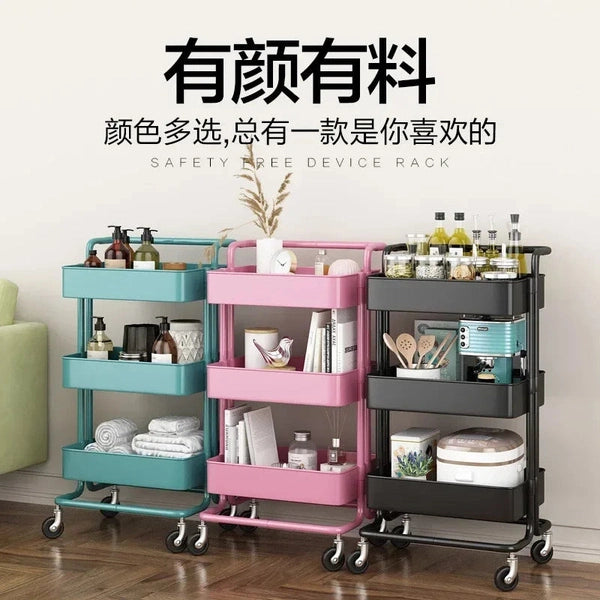 Wheeled Trolley Shelf – Multi-Use Storage Cart