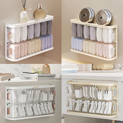 Wall-Mounted Multi-Layer Drawer Organizer Removable Clear Underwear