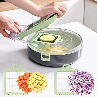9 in1 Multifunctional Kitchen Slicer With Basket