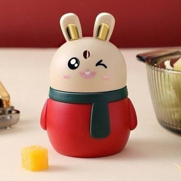 Sturdy Toothpick Box Bright Color Toothpick Holder Dustproof Cute Rabbit Toothpick Box Desktop Ornament. Kitchen organizers: toothpick holders and dispensers.