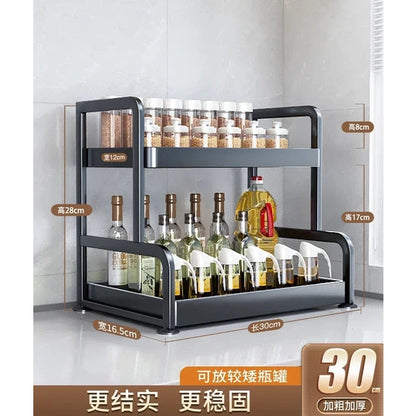 Kitchen Shelf Seasoning Table Multifunctional Household Seasoning Salt Seasoning Jar Storage Box Shelf