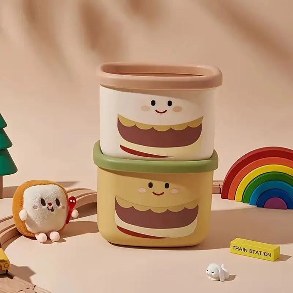 Chic Hamburger-Shaped Mini Trash Can - Cute Desktop Waste Bin