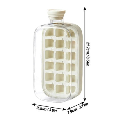 Portable Silicone Freezer Ice Trays, Zero-Contact Pressure Ice Cube Mold