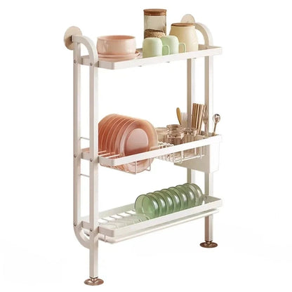 Wall-Mounted 3-Tier Dish Drying Rack