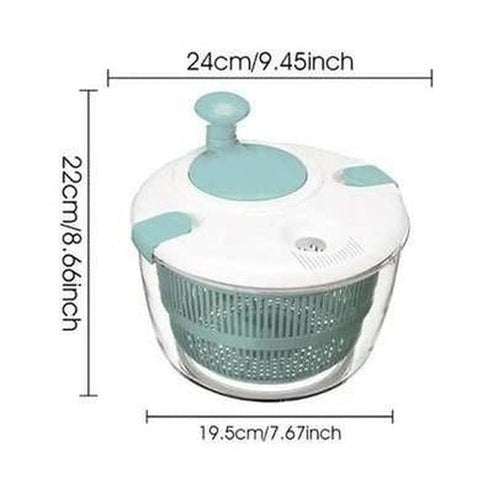 Manual Rotating Salad Bowl With Drain 