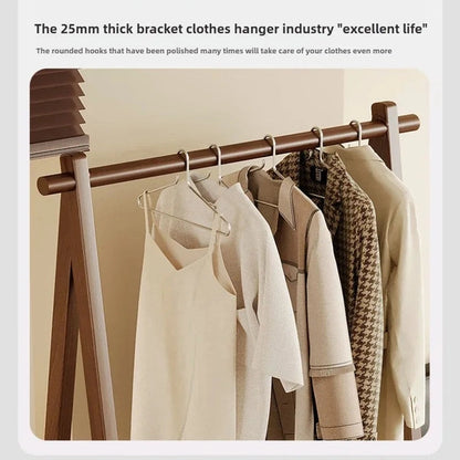 Simple Floor Standing Clothes Rack – Bedroom Clothing Hanger