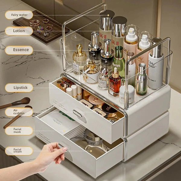 Drawer Style Cosmetics Storage Box, Desktop Dressing Table, Skincare Shelf