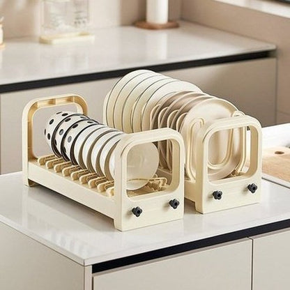 Bowl and Dish Storage Rack, Multifunctional Adjustable Tableware Rack, Kitchen Countertop, Pull-out and Drainage Dish Holder Rack. Dish Racks and Drain Boards