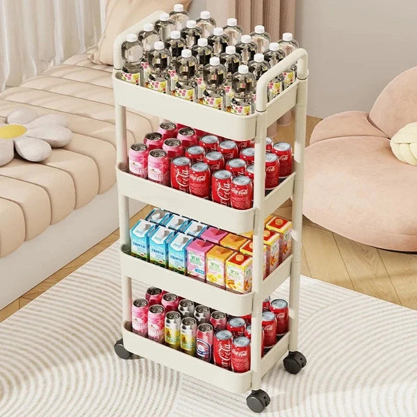 Multi-Layer Trolley Rack, Trolley Organizer, Mobile Bathroom Storage