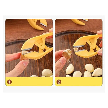 Garlic Peeler Clips Stainless Steel Vegetable Peeling Tool Garlic Peeling Tweezers Tongs