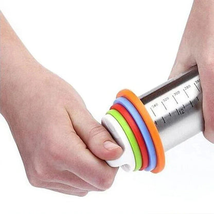 Stainless Steel Rolling Pin with Thickness, 4 Adjustable Rings