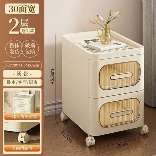 Slim Rolling Storage Cabinet | Japanese-Inspired Gap Organizer for Bedroom, Kitchen &amp; Bathroom