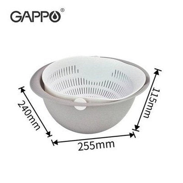Rotatable Double-layer Food Washing Colander