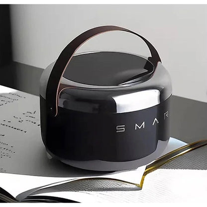 Mini Trash Can with Lid, Office Wastebasket, Creative Storage Bucket