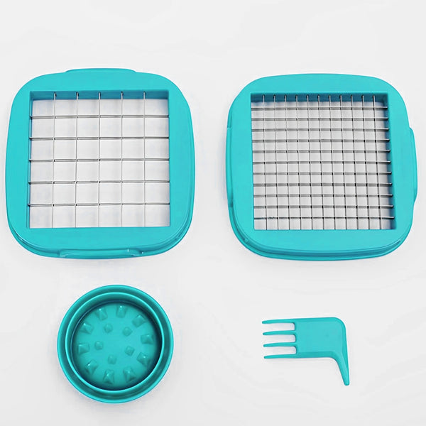 Multifunctional Vegetable Chopper, French Fries Cutter with Push Plate