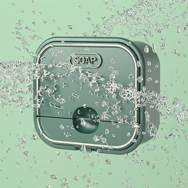 Wall-mounted Drain Soap Box Creative Flip-top Type Soap Boxes Multifunctional Drawer Soap Dish Rack. Bathroom Accessories. Type: Soap Dishes & Holders.