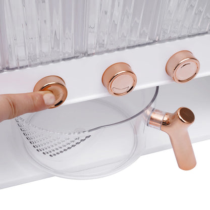 6-Grid Dry Food Dispenser with Press-Type Funnel Design