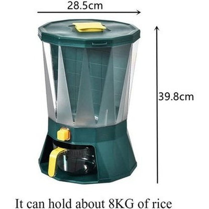 Rotating rice barrel with dosing dispenser. Rotating Rice Barrels Measuring Sub-Grate Rice Barrels Grain Dispenser. Food Storage. Type: Food Storage Containers.